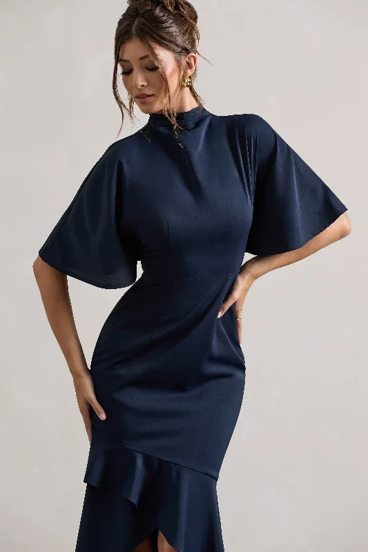 lavinia-navy-high-neck-flutter-sleeve-asymmetric-maxi-dress-cl132252013