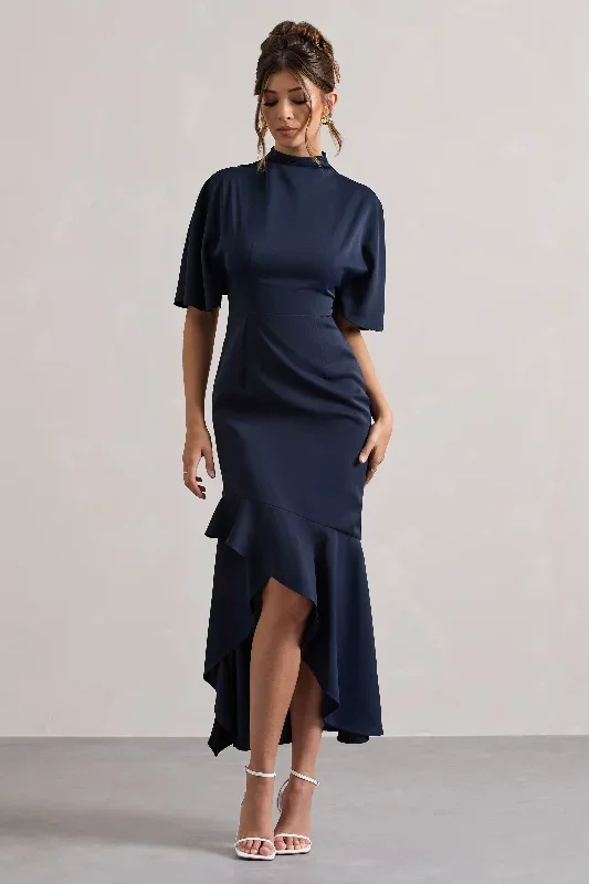 lavinia-navy-high-neck-flutter-sleeve-asymmetric-maxi-dress-cl132252013