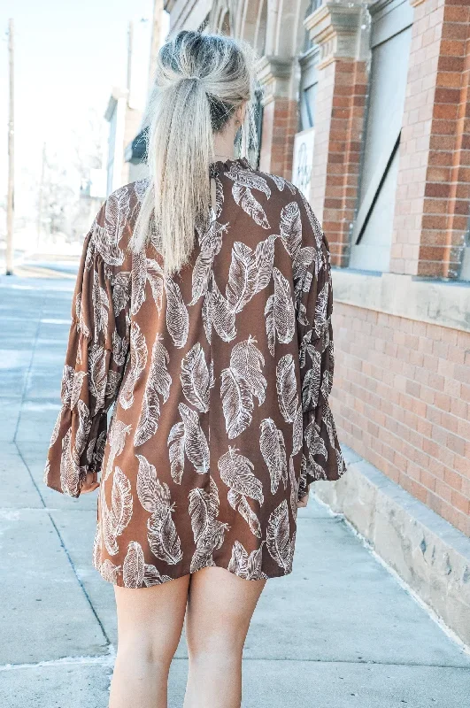 leafy-brown-fall-mini-dress