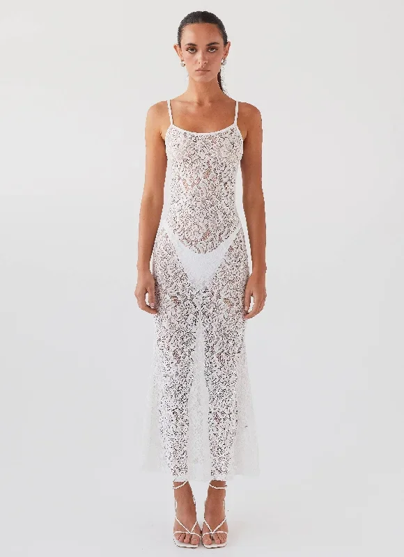 Leona Lace Maxi Dress - Snow