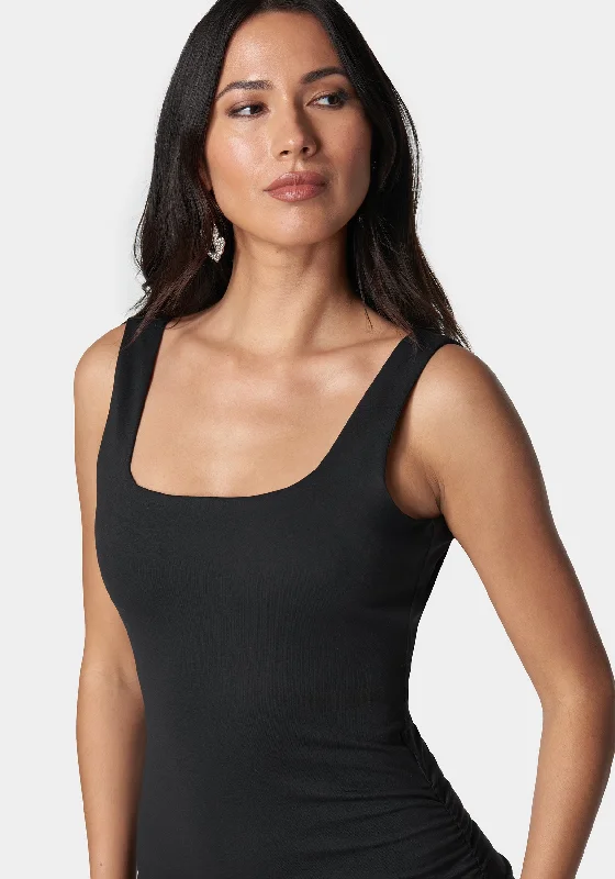 low-back-ruched-mini-dress-black