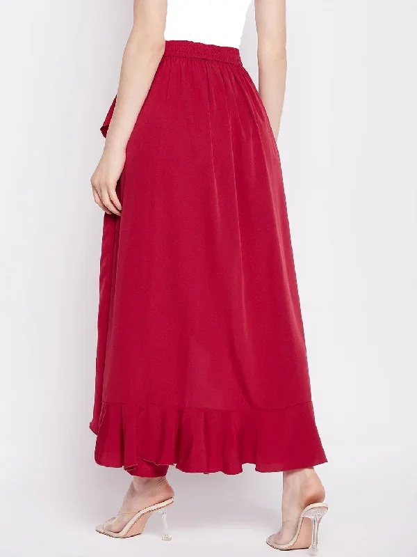 nabia-red-solid-ruffled-flared-maxi-skirt-with-attached-trousers