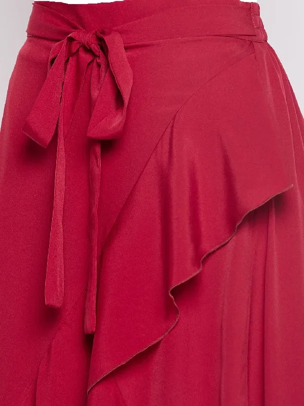 nabia-red-solid-ruffled-flared-maxi-skirt-with-attached-trousers