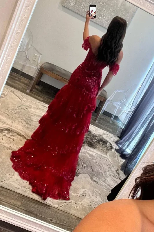 off-the-shoulder-red-sequin-tiered-mermaid-long-prom-dress