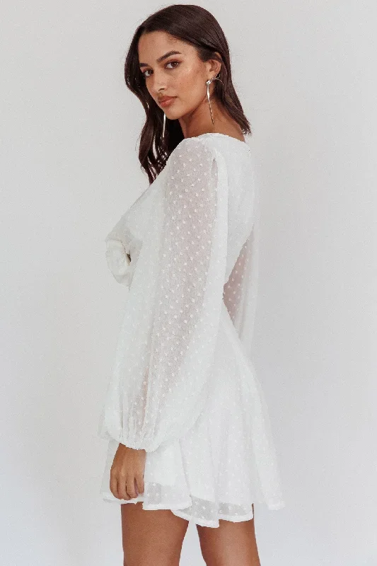 open-heart-long-sleeve-rosette-mini-dress-white