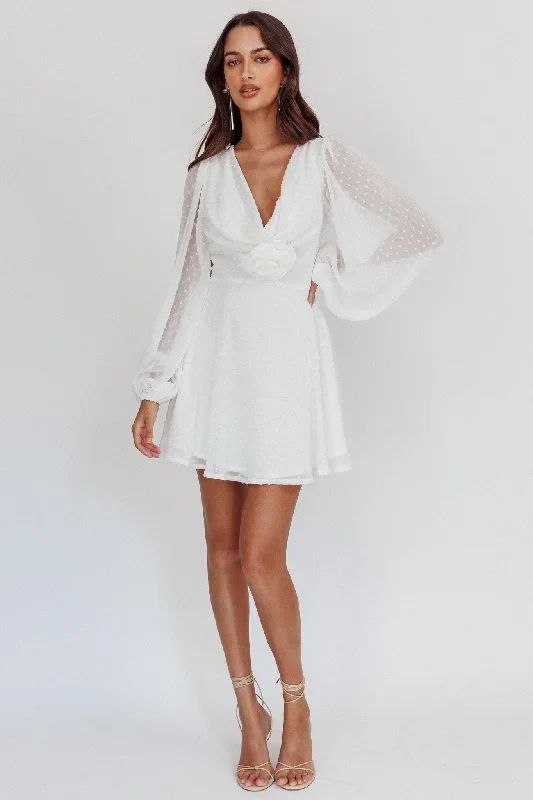 open-heart-long-sleeve-rosette-mini-dress-white