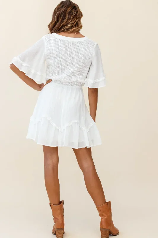 play-it-again-bust-placket-mesh-detail-dress-white