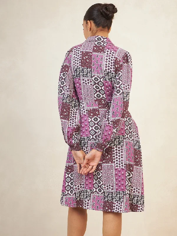 purple-scarf-printed-shirt-midi-dress-ff-4904