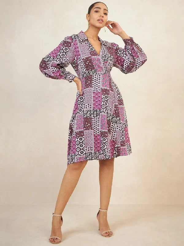 purple-scarf-printed-shirt-midi-dress-ff-4904