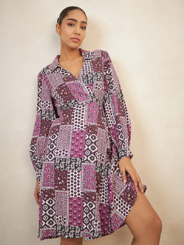 purple-scarf-printed-shirt-midi-dress-ff-4904