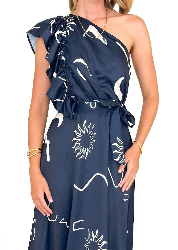 rowler-one-shoulder-midi-dress-navy-abstract