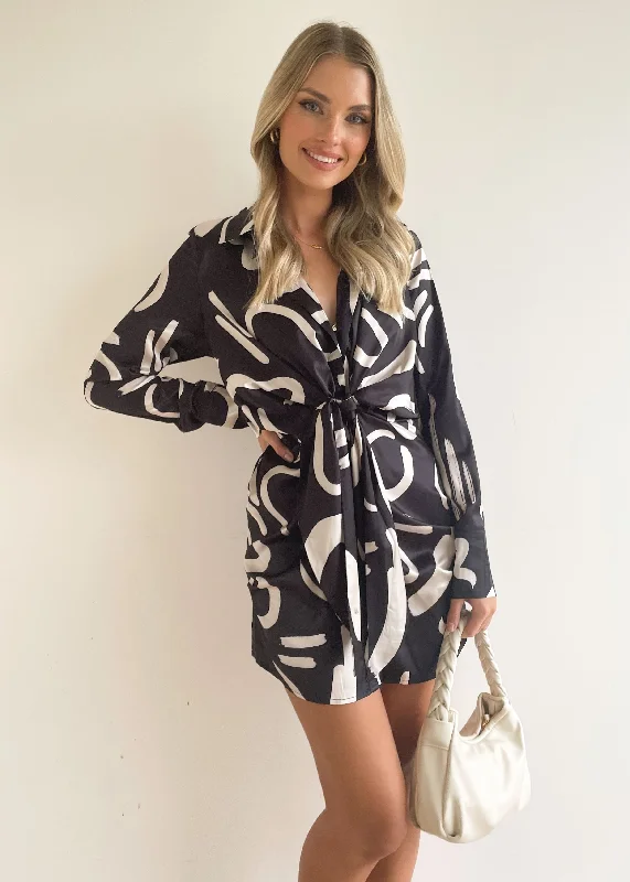 Ruby York Shirt Dress - Black York