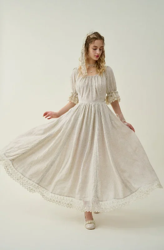 ruffle-linen-lace-dress-in-light-blue-medieval-dress-victorian-dress-french-dress-gothic-dress-evening-dress-linennaive