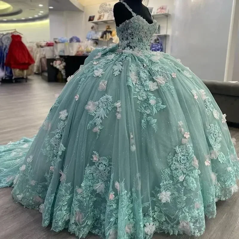 sage-green-princess-ball-gown-quinceanera-dresses-spaghetti-strap-3dflowers-appliques-sweet-16-dress-lace-up-vestidos-de-15-anos