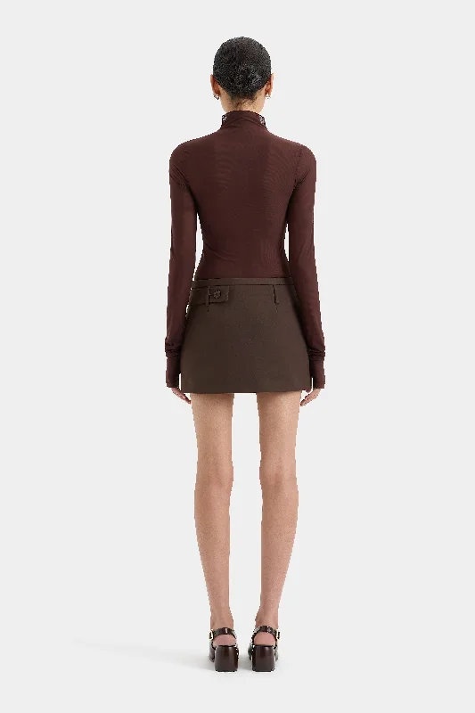 sandrine-button-mini-skirt-chocolate