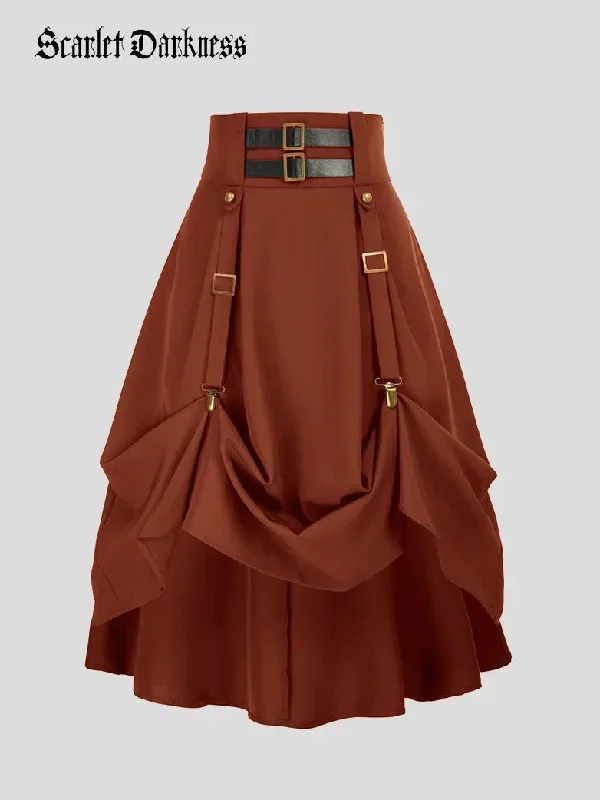 scarlet-darkness-women-renaissance-swing-skirt-elastic-high-waist-flared-a-line-midi-skirt