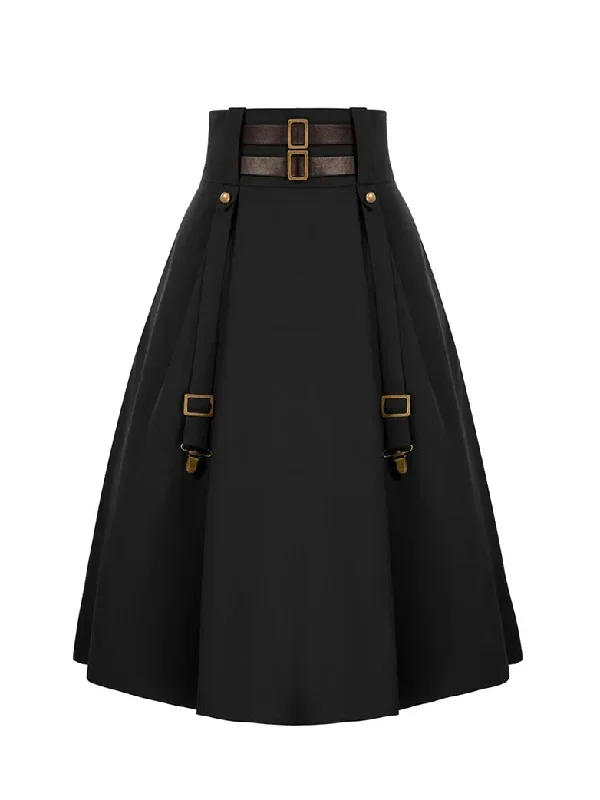 scarlet-darkness-women-renaissance-swing-skirt-elastic-high-waist-flared-a-line-midi-skirt