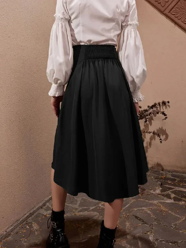 scarlet-darkness-women-renaissance-swing-skirt-elastic-high-waist-flared-a-line-midi-skirt