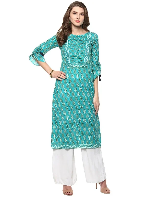 Sea Green Cotton Kurta