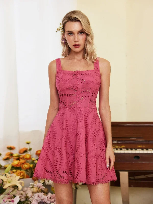 shai-embroidered-hollow-mini-dress-in-hot-pink