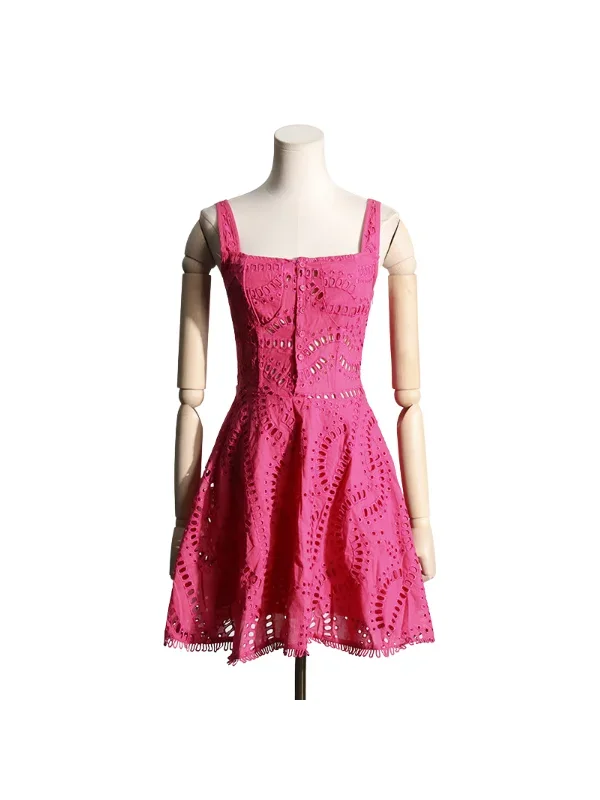 shai-embroidered-hollow-mini-dress-in-hot-pink