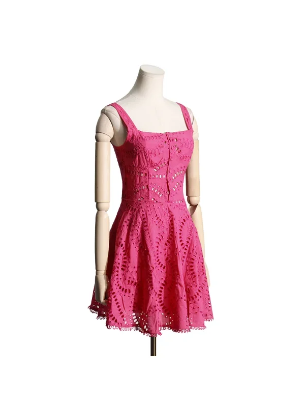 shai-embroidered-hollow-mini-dress-in-hot-pink