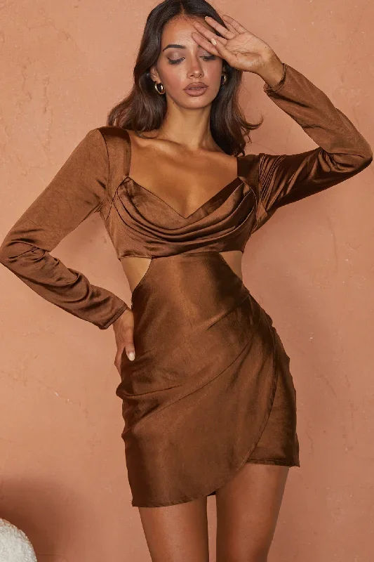 shaken-not-stirred-cut-out-waist-long-sleeve-pleat-mini-dress-chocolate