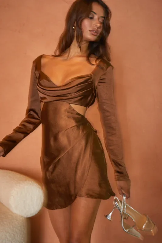 shaken-not-stirred-cut-out-waist-long-sleeve-pleat-mini-dress-chocolate