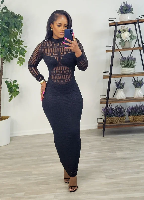 Show Me Love Lace Maxi Dress (Black)