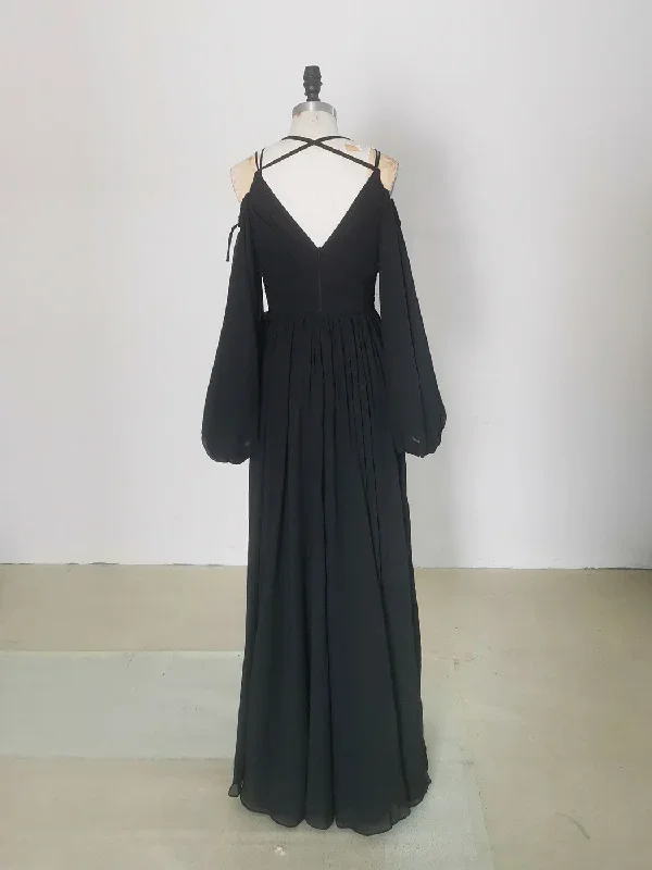 simple-a-line-black-chiffon-long-prom-dress-black-evening-dress