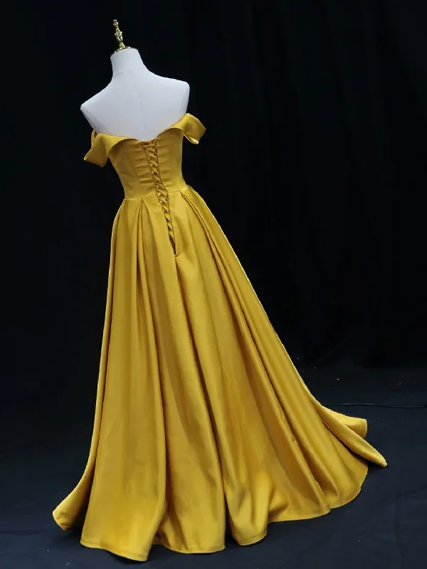 simple-off-shoulder-yellow-satin-long-prom-dress-yellow-formal-evening-dress