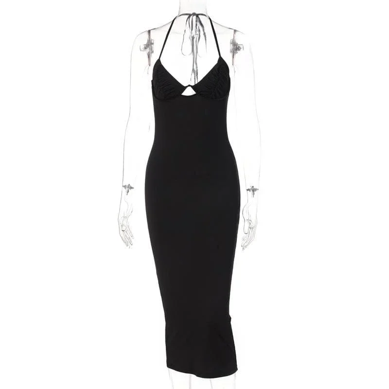 sleeveless-solid-hollow-out-slit-self-tie-backless-mini-dress