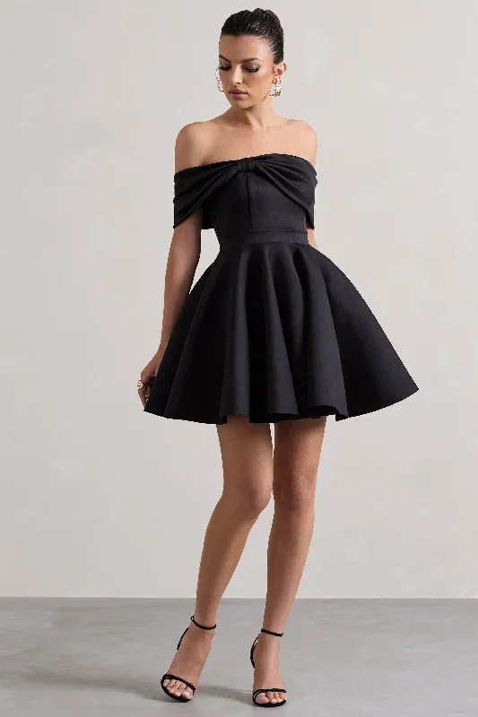 snowfall-black-bardot-bow-skater-mini-dress-cl132369002