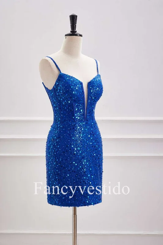 straps-plunging-neck-royal-blue-sequin-tight-homecoming-dress