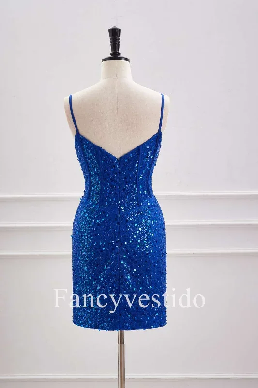 straps-plunging-neck-royal-blue-sequin-tight-homecoming-dress