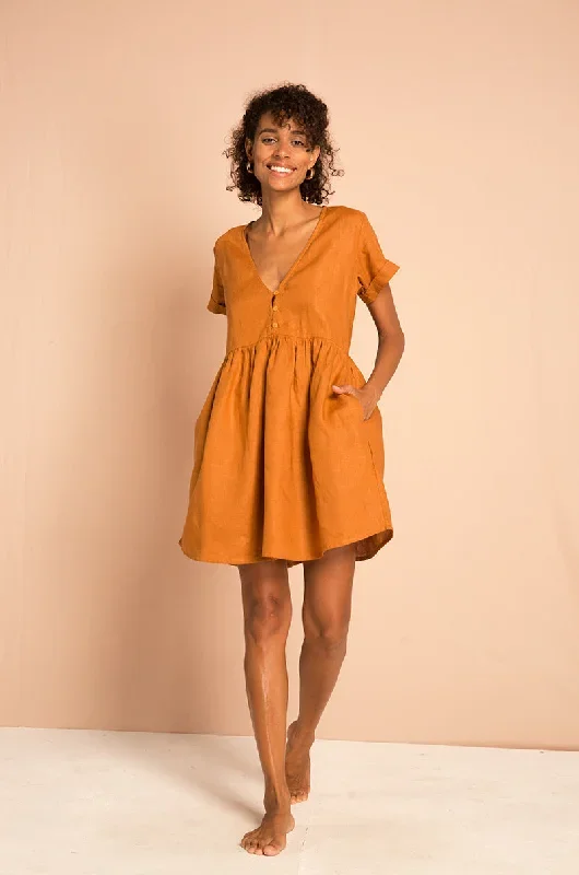 sunchaser-dress-ochre-linen