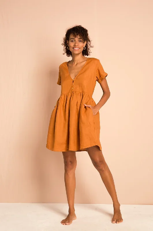 sunchaser-dress-ochre-linen