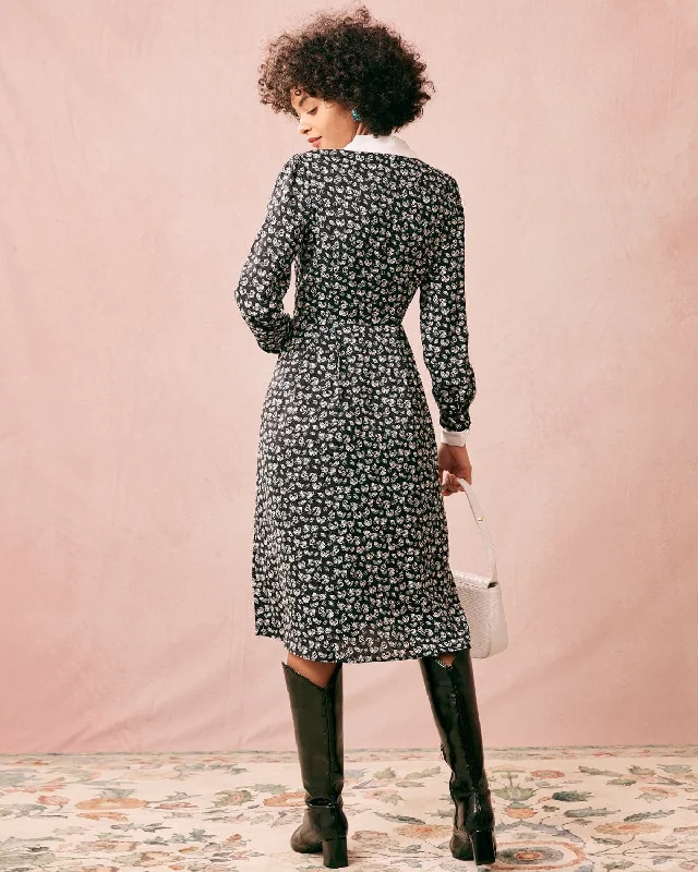 the-collared-patchwork-long-sleeve-midi-dress