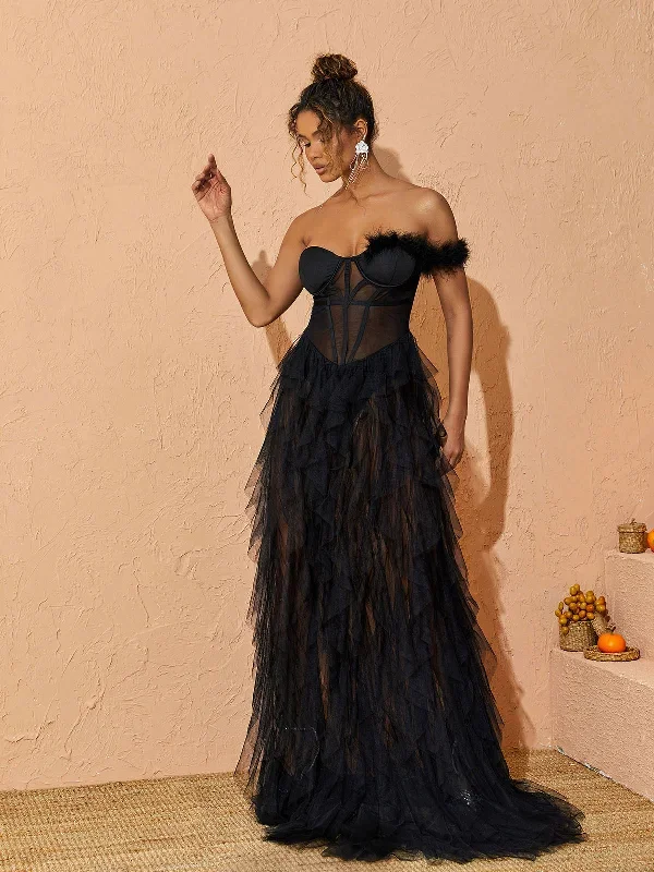 titania-one-shoulder-tulle-maxi-dress-in-black