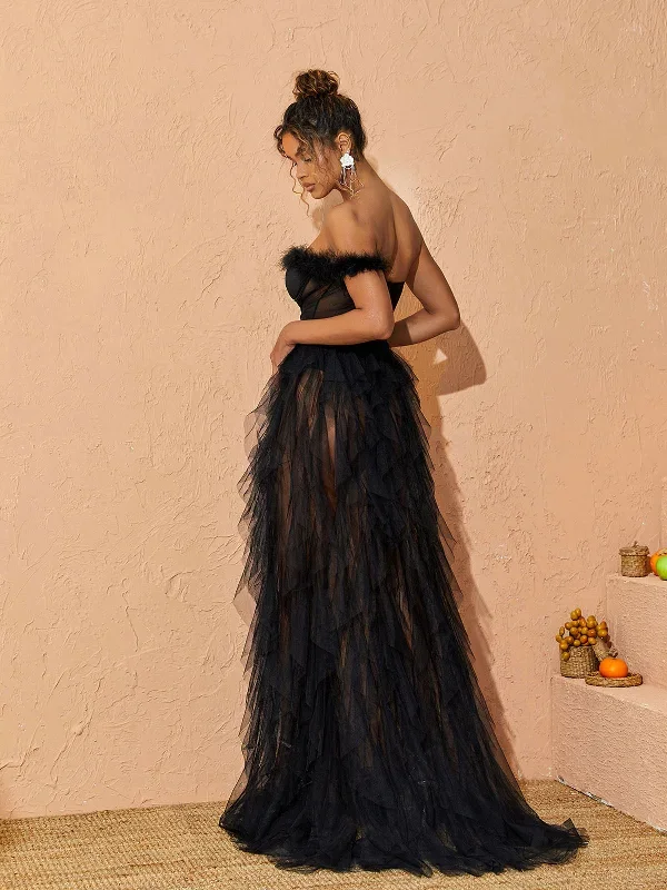 titania-one-shoulder-tulle-maxi-dress-in-black