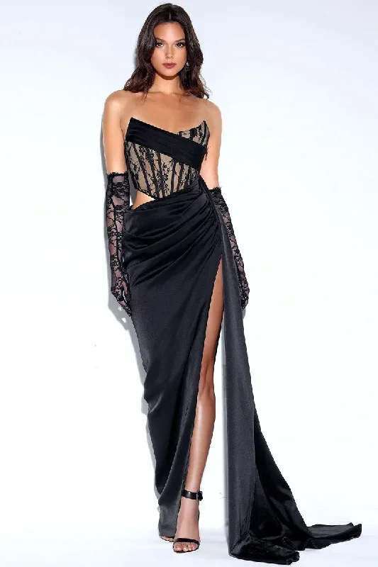 Truly Unforgettable Corset Satin Maxi Dress