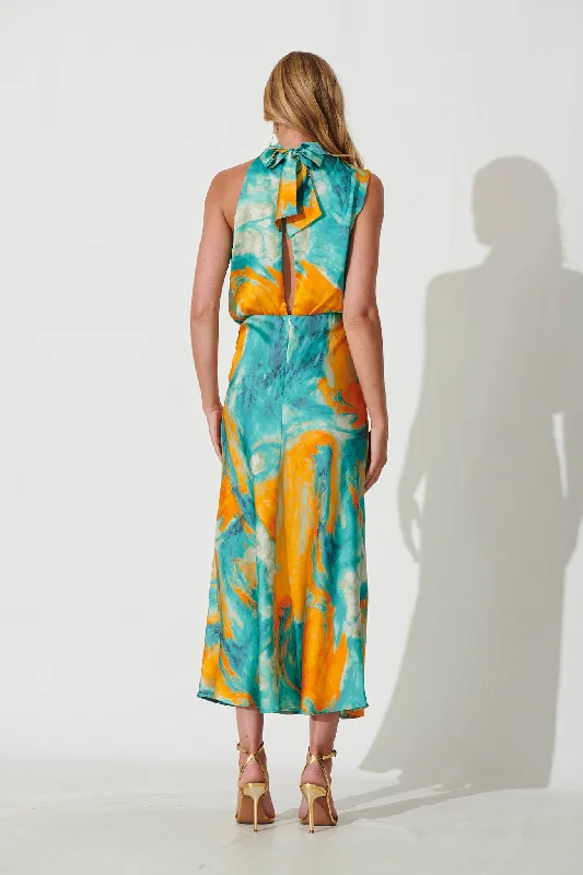 visions-maxi-dress-in-aqua-with-orange-watercolour-satin