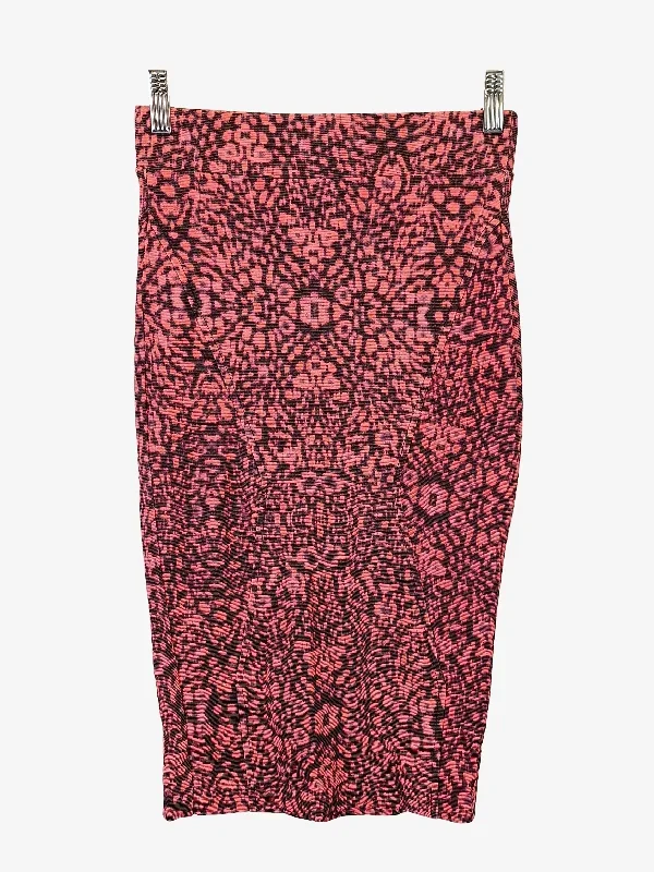 Witchery Musk Patterned Stretch Pencil Midi Skirt Size 8