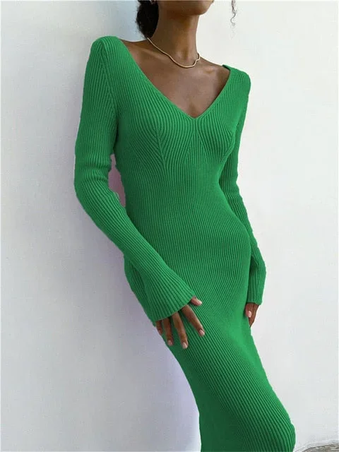 wsevypo-fall-winter-knit-rib-wrap-midi-pencil-dress-for-women-casual-simple-style-long-sleeve-v-neck-backless-bodycon-dress