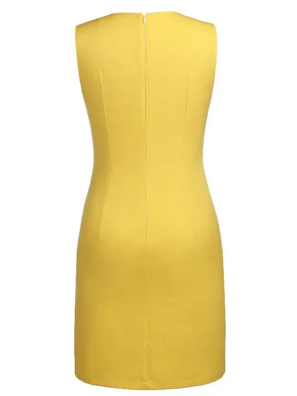 yellow-1960s-bow-pencil-dress