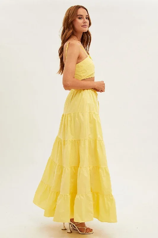 yellow-maxi-skirt-elastic-waist-tiered-sl2004ax-33mb